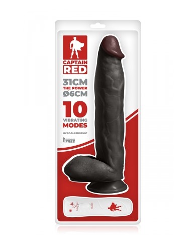 Vibro XXL The Power Black 31 x 6 cm - Captain Red