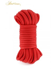 Corde de bondage rouge 10m - Sweet Caress