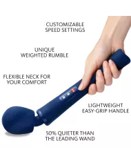 FUN FACTORY - VIM BAGUETTE RUMBLE VIBRANTE RECHARGEABLE EN SILICONE BLEU MINUIT