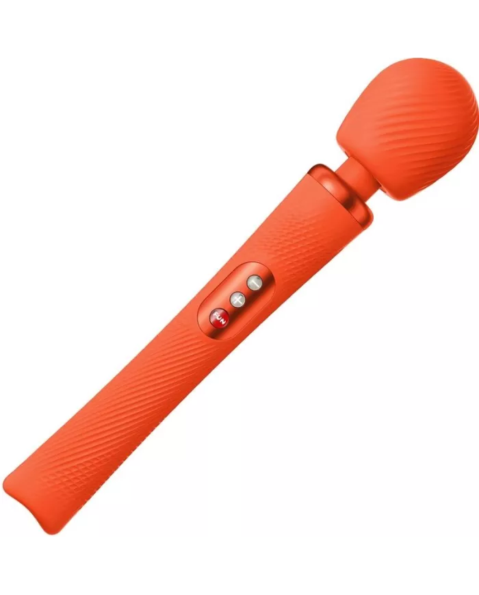 FUN FACTORY - VIM SILICONE RECHARGEABLE VIBRANT LESTÉ RUMBLE WAND SUNRISE ORANGE