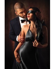 5 liens satin noir - Sweet Caress
