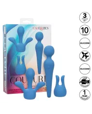 CALEXOTICS - COUTURE KIT VIBRATEUR WAND 10 VIBRATIONS BLEU