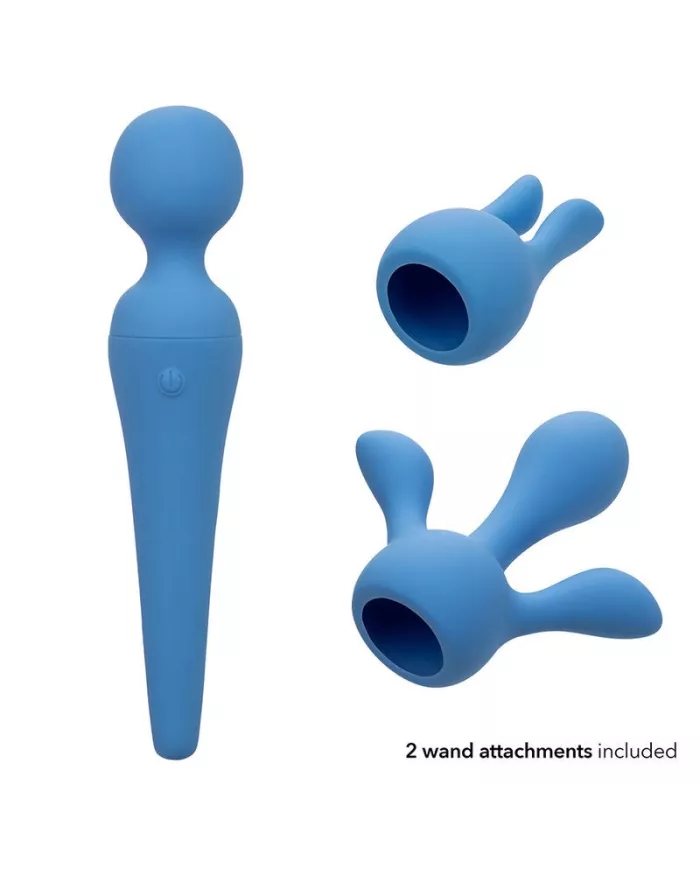 CALEXOTICS - COUTURE KIT VIBRATEUR WAND 10 VIBRATIONS BLEU