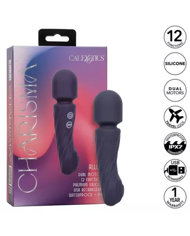 CALEXOTICS - CHARISMA ALLURE MASSEUR DOUBLE MOTEURS 12 FONCTIONS 17,25 CM X 4,5 CM VIOLET CALEXOTICS - CHARISMA ALLURE MASSEUR DOUBLE MOTEURS 12 FONCTIONS 17,25 CM X 4,5 CM VIOLET
