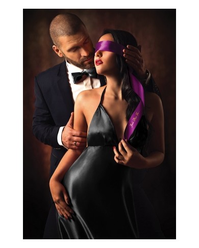 Bandeau BDSM satin pourpre - Sweet Caress