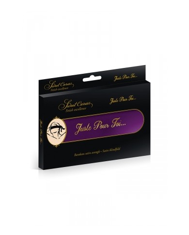 Bandeau BDSM satin pourpre - Sweet Caress