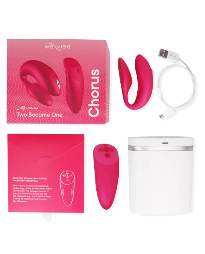WE-VIBE - VIBRATEUR CHORUS POUR COUPLES AVEC COMMANDE DE SQUEEZE ROSE
