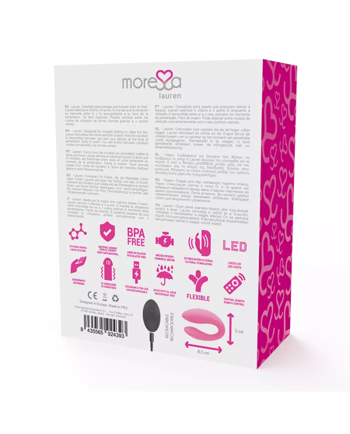 MORESSA - STIMULATEUR  TÉLÉCOMMANDE LAUREN POUR COUPLES