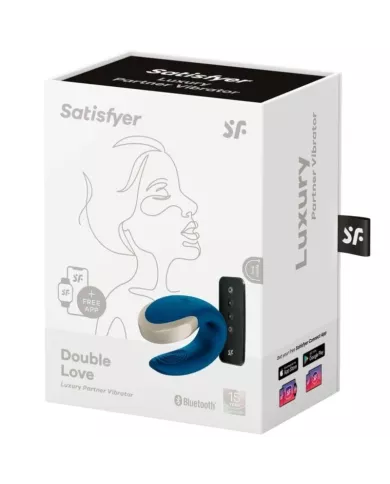 SATISFYER - VIBRATEUR DOUBLE LOVE LUXURY PARTNER BLEU SATISFYER - VIBRATEUR DOUBLE LOVE LUXURY PARTNER BLEU