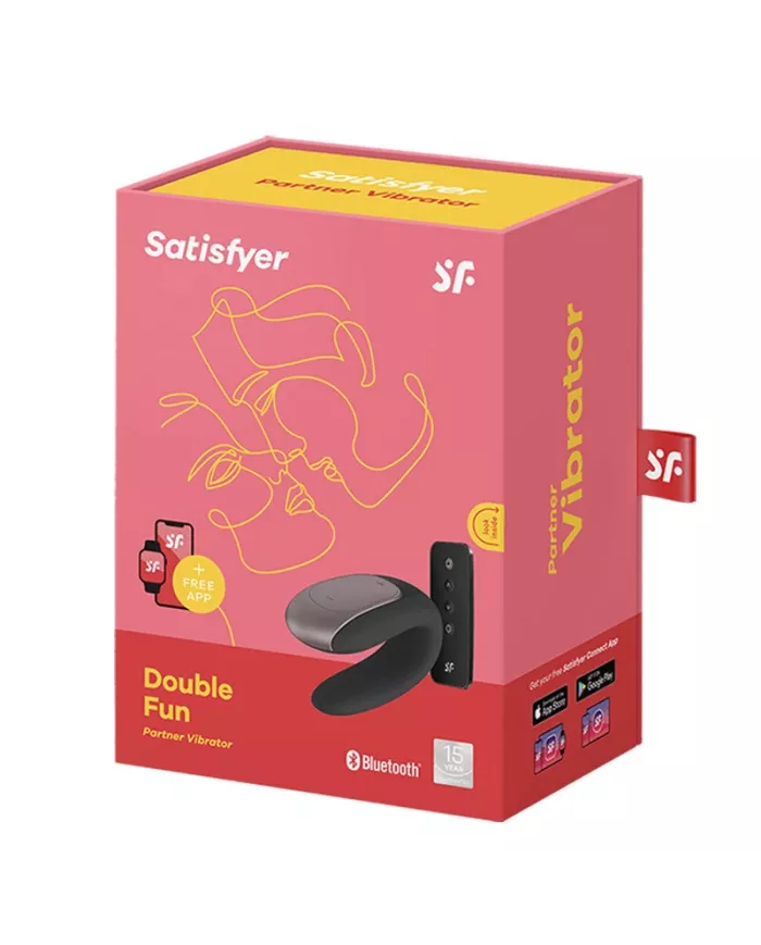 SATISFYER - VIBRATEUR PARTENAIRE DOUBLE FUN NOIR SATISFYER - VIBRATEUR PARTENAIRE DOUBLE FUN NOIR