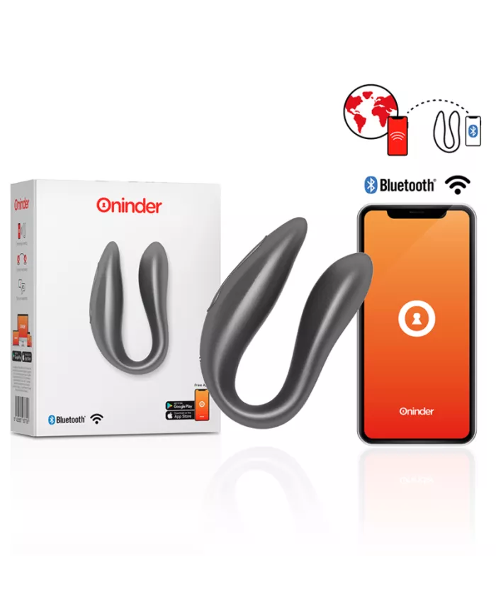 ONINDER - LISBOA G-SPOT & CLITORAL STIMULATEUR NOIR - APPLICATION GRATUITE