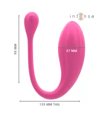 INTENSE - JANICE U VIBRATEUR DOUBLE STIMULATION 10 VIBRATIONS ROSE TÉLÉCOMMANDE