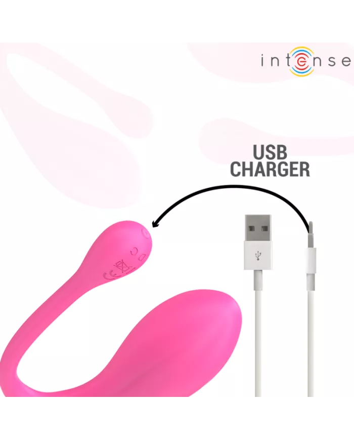 INTENSE - JANICE U VIBRATEUR DOUBLE STIMULATION 10 VIBRATIONS ROSE TÉLÉCOMMANDE