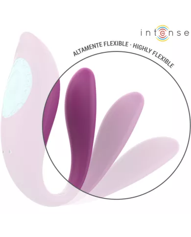 INTENSE - ANNIE VIBRATEUR ET STIMULATEUR EN U VIOLET TÉLÉCOMMANDE