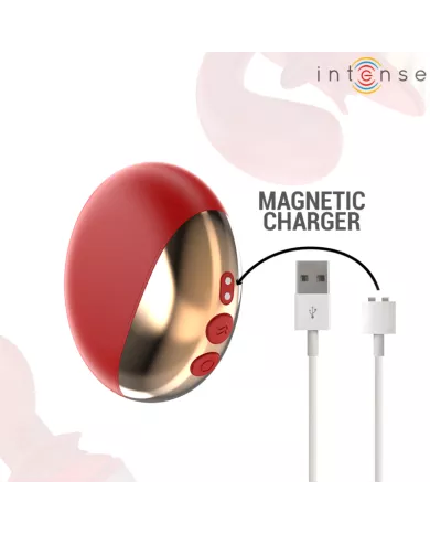 INTENSE - VIBRATEUR & STIMULATEUR MARIAH EN FORME DE U 10 VIBRATIONS ROUGE