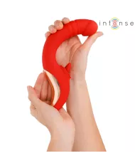 INTENSE - VIBRATEUR ET STIMULATEUR PAULINA EN FORME DE U ROUGE INTENSE - VIBRATEUR ET STIMULATEUR PAULINA EN FORME DE U ROUGE