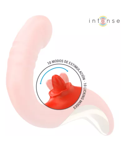 INTENSE - VIBRATEUR ET STIMULATEUR PAULINA EN FORME DE U ROUGE