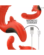 INTENSE - VIBRATEUR ET STIMULATEUR PAULINA EN FORME DE U ROUGE INTENSE - VIBRATEUR ET STIMULATEUR PAULINA EN FORME DE U ROUGE