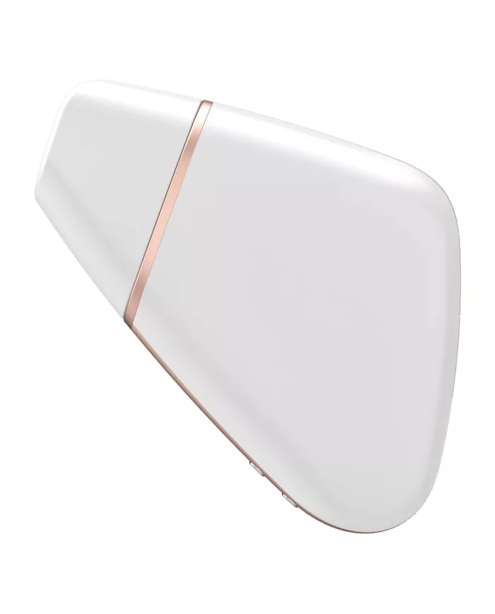 SATISFYER - STIMULATEUR ET VIBRATEUR AIR LOVE TRIANGLE BLANC