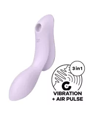 SATISFYER - VIBRATEUR CURVY TRINITY 2 AIR PULSE VIOLETTE