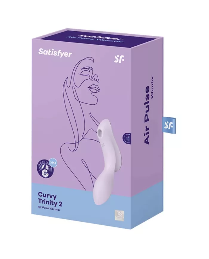 SATISFYER - VIBRATEUR CURVY TRINITY 2 AIR PULSE VIOLETTE