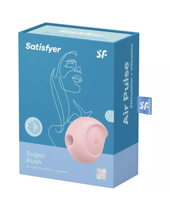 SATISFYER - STIMULATEUR ET VIBRATEUR D'IMPULSIONS D'AIR SUGAR RUSH ROSE