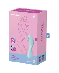SATISFYER - APPLICATION STIMULATEUR ET VIBRATEUR CURVY TRINITY 5 BLEU SATISFYER - APPLICATION STIMULATEUR ET VIBRATEUR CURVY TRINITY 5 BLEU