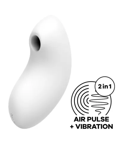 SATISFYER - STIMULATEUR ET VIBRATEUR À PULSE D'AIR VULVA LOVER 2 BLANC SATISFYER - STIMULATEUR ET VIBRATEUR À PULSE D'AIR VULVA LOVER 2 BLANC