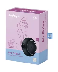 SATISFYER - STIMULATEUR ET VIBRATEUR DOUBLE AIR PULSE PRO TO GO 3 NOIR SATISFYER - STIMULATEUR ET VIBRATEUR DOUBLE AIR PULSE PRO TO GO 3 NOIR
