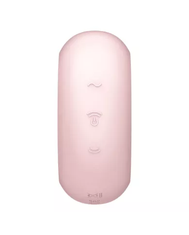 SATISFYER - STIMULATEUR ET VIBRATEUR DOUBLE AIR PULSE PRO TO GO 3 ROSE