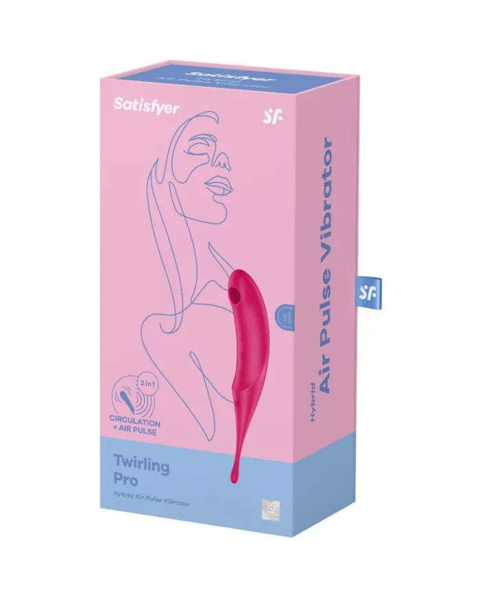 SATISFYER - STIMULATEUR ET VIBRATEUR TWIRLING PRO AIR PULSE ROUGE