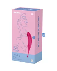 SATISFYER - STIMULATEUR ET VIBRATEUR TWIRLING PRO AIR PULSE ROUGE