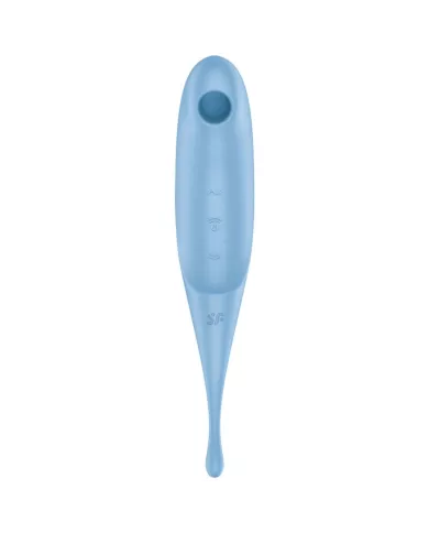 SATISFYER - STIMULATEUR ET VIBRATEUR TWIRLING PRO AIR PULSE BLEU