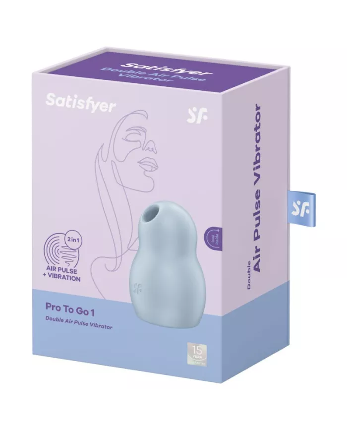SATISFYER - STIMULATEUR ET VIBRATEUR DOUBLE AIR PULSE PRO TO GO 1 BLEU SATISFYER - STIMULATEUR ET VIBRATEUR DOUBLE AIR PULSE PRO TO GO 1 BLEU