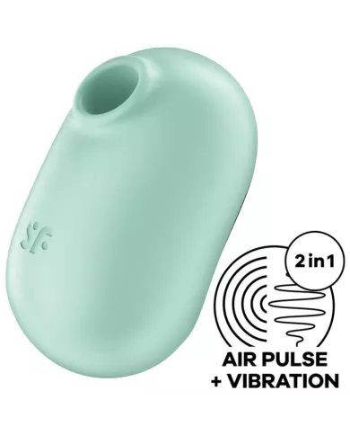 SATISFYER - STIMULATEUR ET VIBRATEUR DOUBLE AIR PULSE PRO TO GO 2 VERT SATISFYER - STIMULATEUR ET VIBRATEUR DOUBLE AIR PULSE PRO TO GO 2 VERT