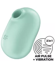 SATISFYER - STIMULATEUR ET VIBRATEUR DOUBLE AIR PULSE PRO TO GO 2 VERT SATISFYER - STIMULATEUR ET VIBRATEUR DOUBLE AIR PULSE PRO TO GO 2 VERT