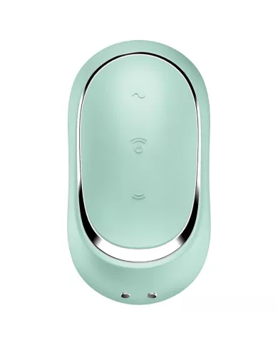 SATISFYER - STIMULATEUR ET VIBRATEUR DOUBLE AIR PULSE PRO TO GO 2 VERT