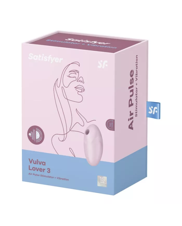 SATISFYER - STIMULATEUR ET VIBRATEUR VULVA LOVER 3 ROSE
