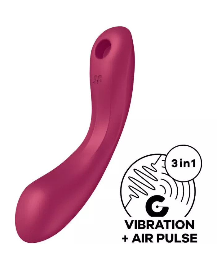 SATISFYER - CURVE TRINITY 1 AIR PULSE VIBRATION ROUGE
