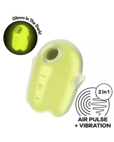 SATISFYER - GLOWING GHOST AIR PULSE & VIBRATEUR JAUNE SATISFYER - GLOWING GHOST AIR PULSE & VIBRATEUR JAUNE