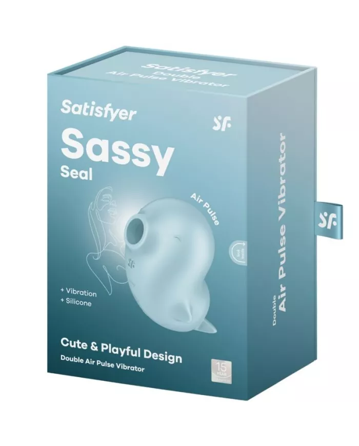 SATISFYER - SASSY SEAL STIMULATEUR ET VIBRATEUR BLEU SATISFYER - SASSY SEAL STIMULATEUR ET VIBRATEUR BLEU