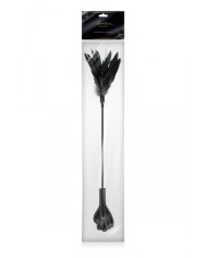 Mini cravache main avec plumes noires - Sweet Caress