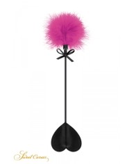 Tapette coeur avec pompon fuchsia - Sweet Caress