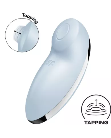 SATISFYER - TAP & CLIMAX 2 VIBRATEUR & STIMULATEUR BLEU SATISFYER - TAP & CLIMAX 2 VIBRATEUR & STIMULATEUR BLEU