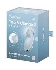SATISFYER - TAP & CLIMAX 2 VIBRATEUR & STIMULATEUR BLEU