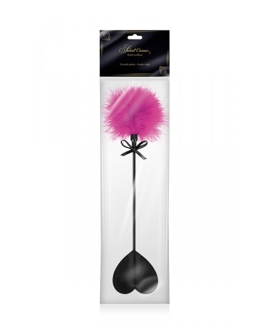 Tapette coeur avec pompon fuchsia - Sweet Caress
