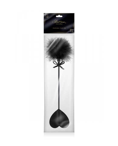Tapette coeur avec pompon noir - Sweet Caress