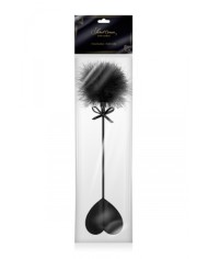 Tapette coeur avec pompon noir - Sweet Caress