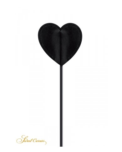 Tapette coeur avec pompon noir - Sweet Caress