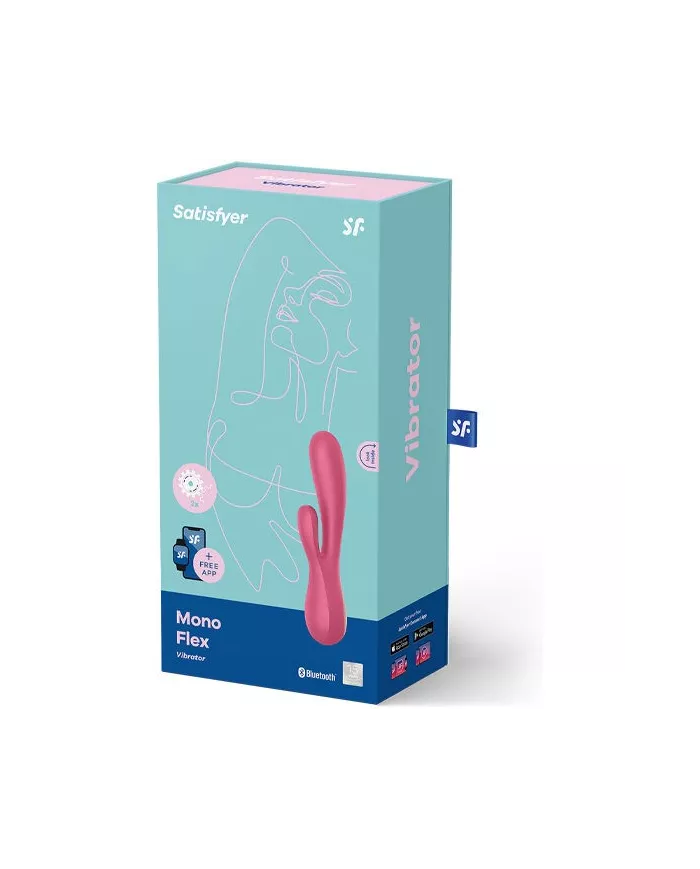 SATISFYER - MONO FLEX ROUGE AVEC APPLICATION
